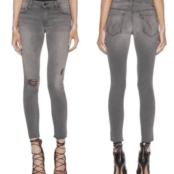 MOTHER Denim - MOTHER the Looker Ankle Fray Skinny Jeans in Last Chance Saloon - Size 25